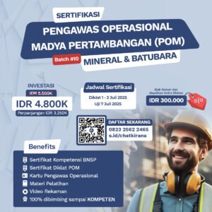 Sertifikasi POM Pertambangan – Pelatihan Pengawas Operasional Madya resmi BNSP oleh Digimind Education