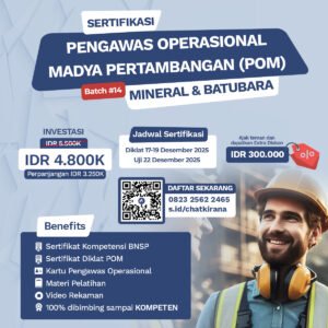 Pelatihan Sertifikasi POU Tambang resmi BNSP dan Kemnaker – Tersedia online, lengkap dengan panduan PDF dan e-sertifikat